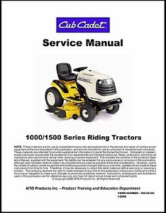 Cub Cadet 1027 Lawn and Garden Tractor Service Manual Download
