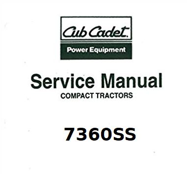 Cub Cadet 7360SS Compact Tractor Service Manual Download